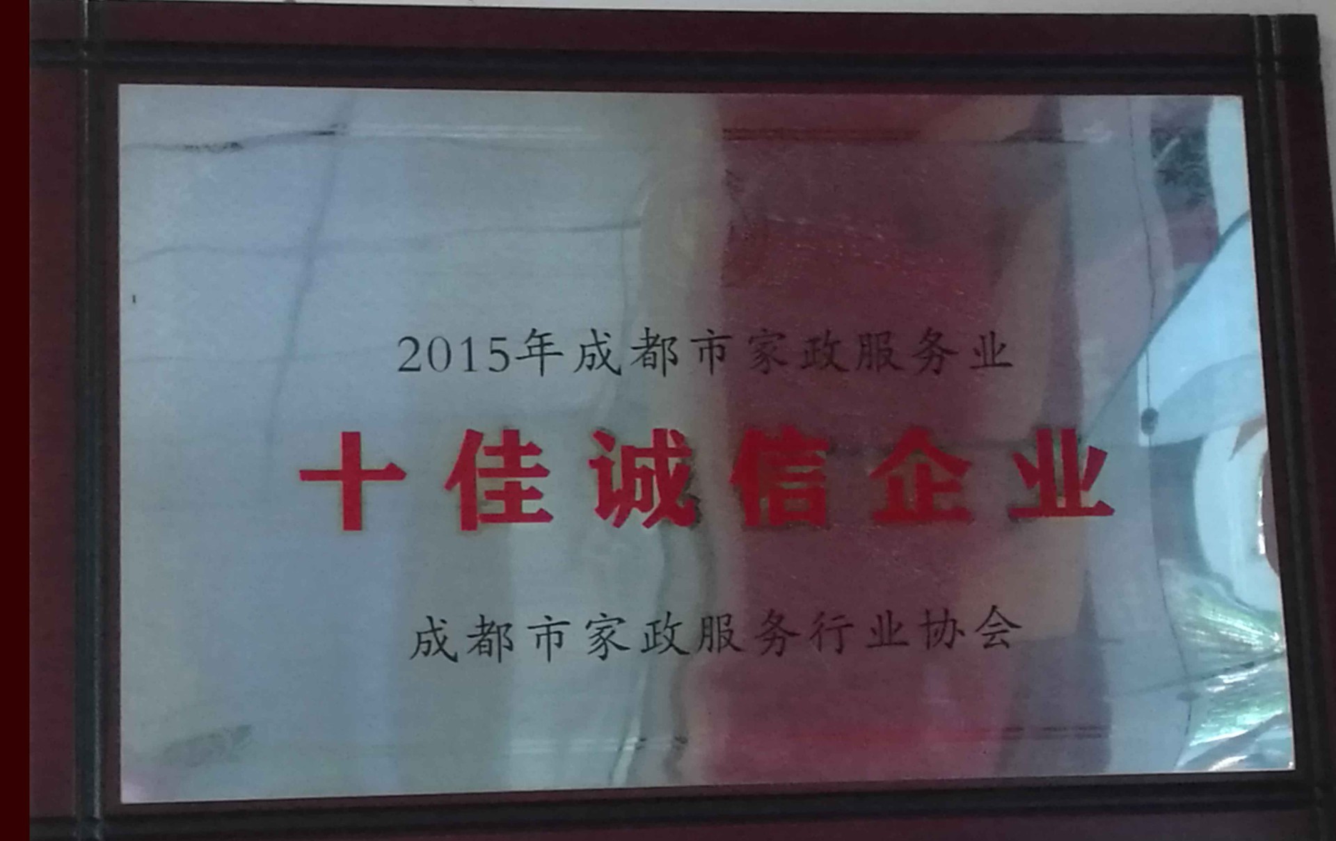 2015年十佳诚信企业